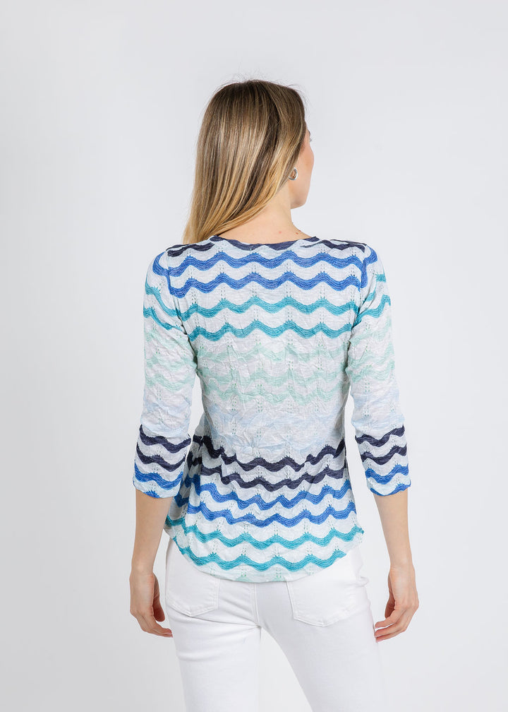 David Cline Zig Zag Crew Neck Shirt in Zig available at Barbara Katz