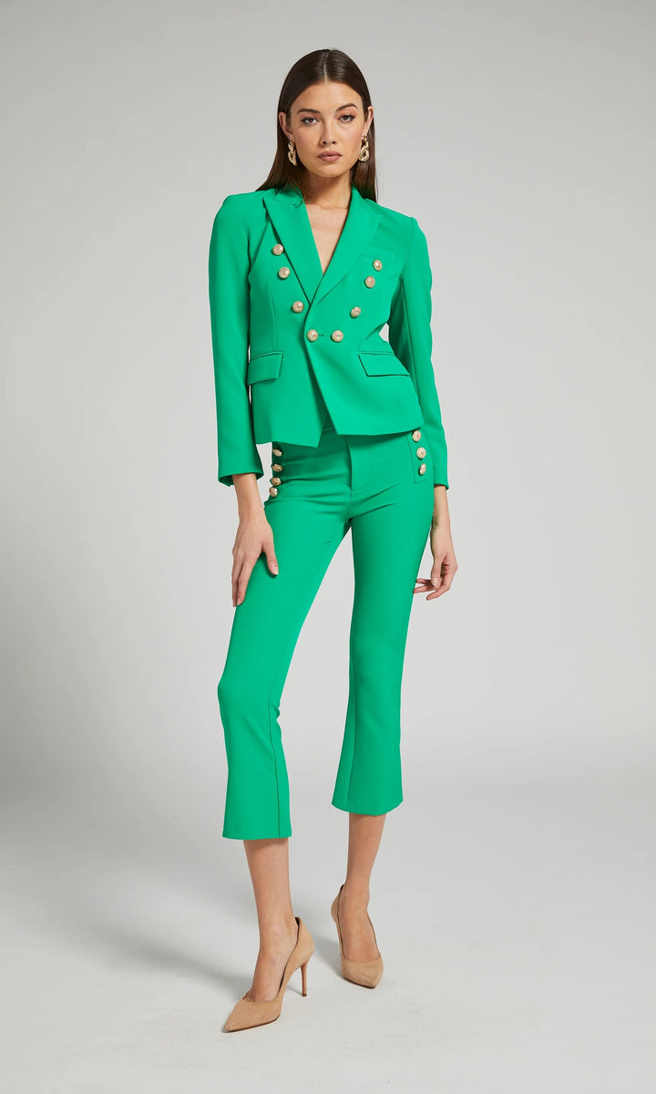Delilah Crepe Blazer - Kelly Green