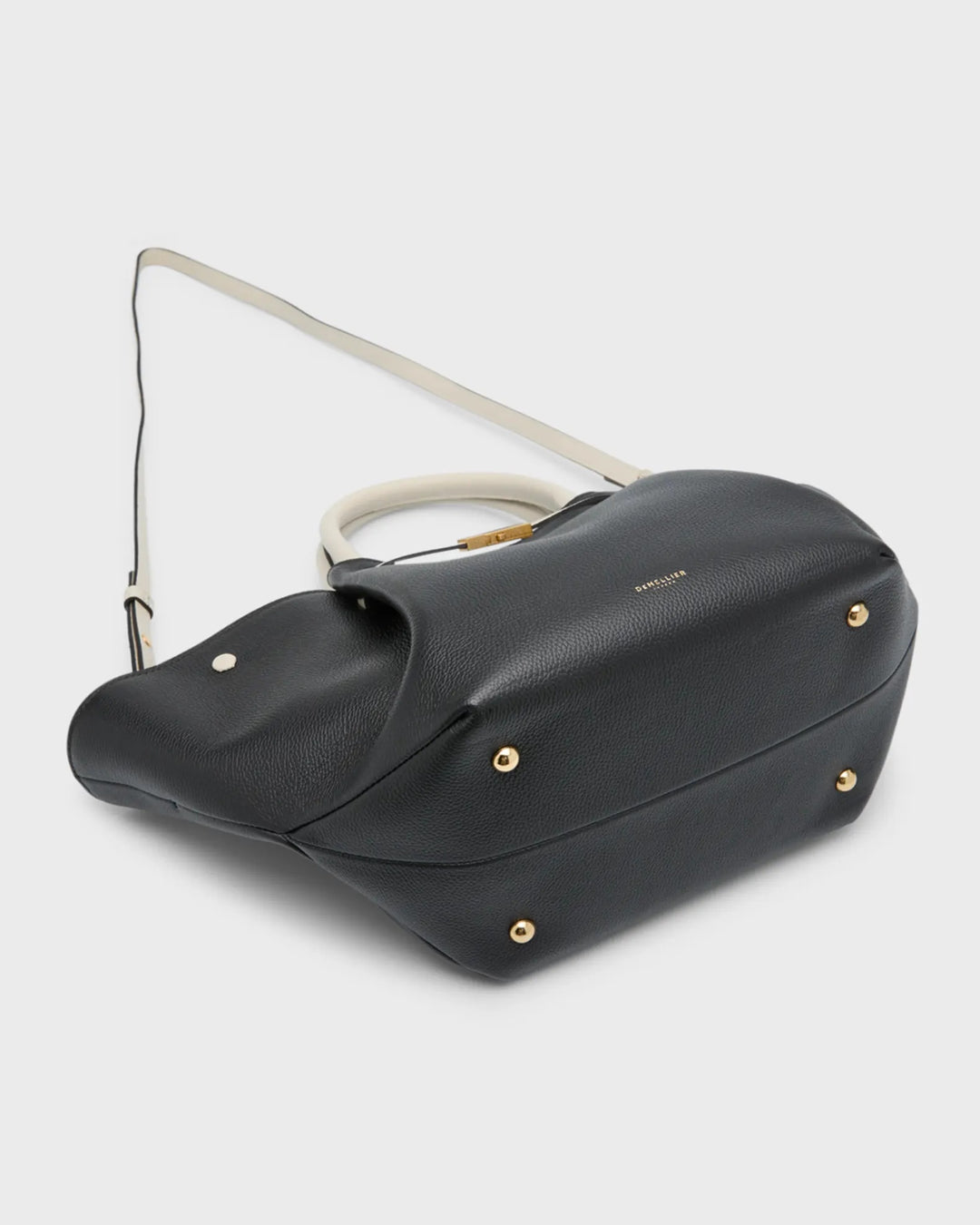 Midi New York Tote - Black/ Off White Leather