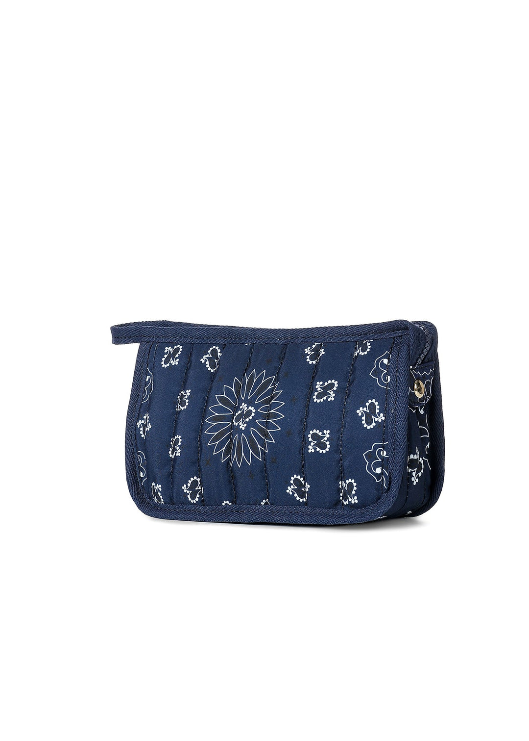 Haute Shore Demi Bandana Print Cosmetic Pouch in Navy available at Barbara Katz