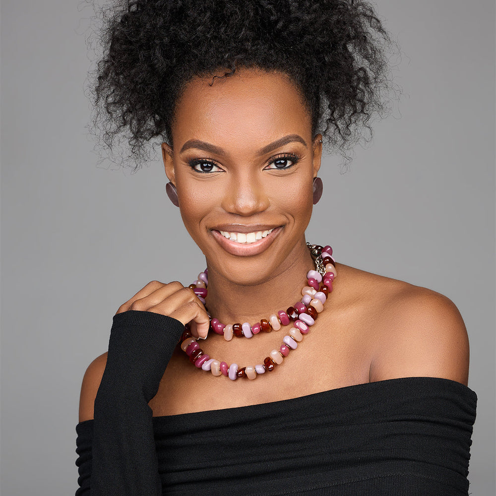 Pono Desi Necklace Mauve Mist available at Barbara Katz