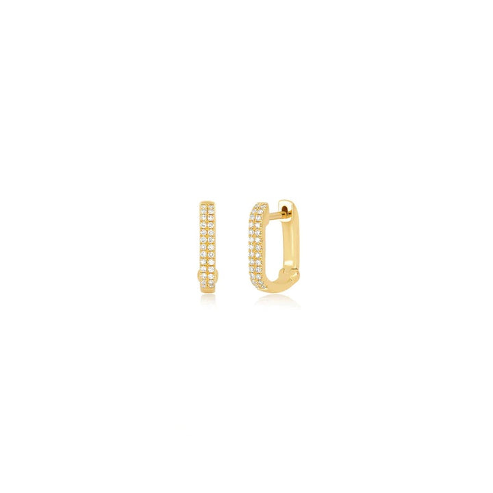 EF Collections 14K Yellow Diamond Lola Huggie Earring