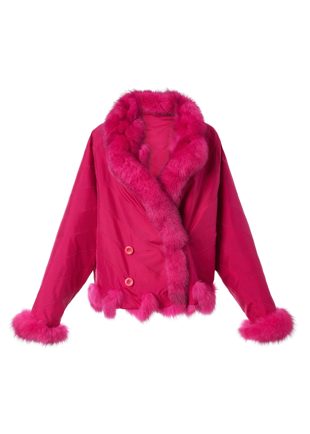 Diomi Reversible Bomber Jacket - Hot Pink available at Barbara Katz