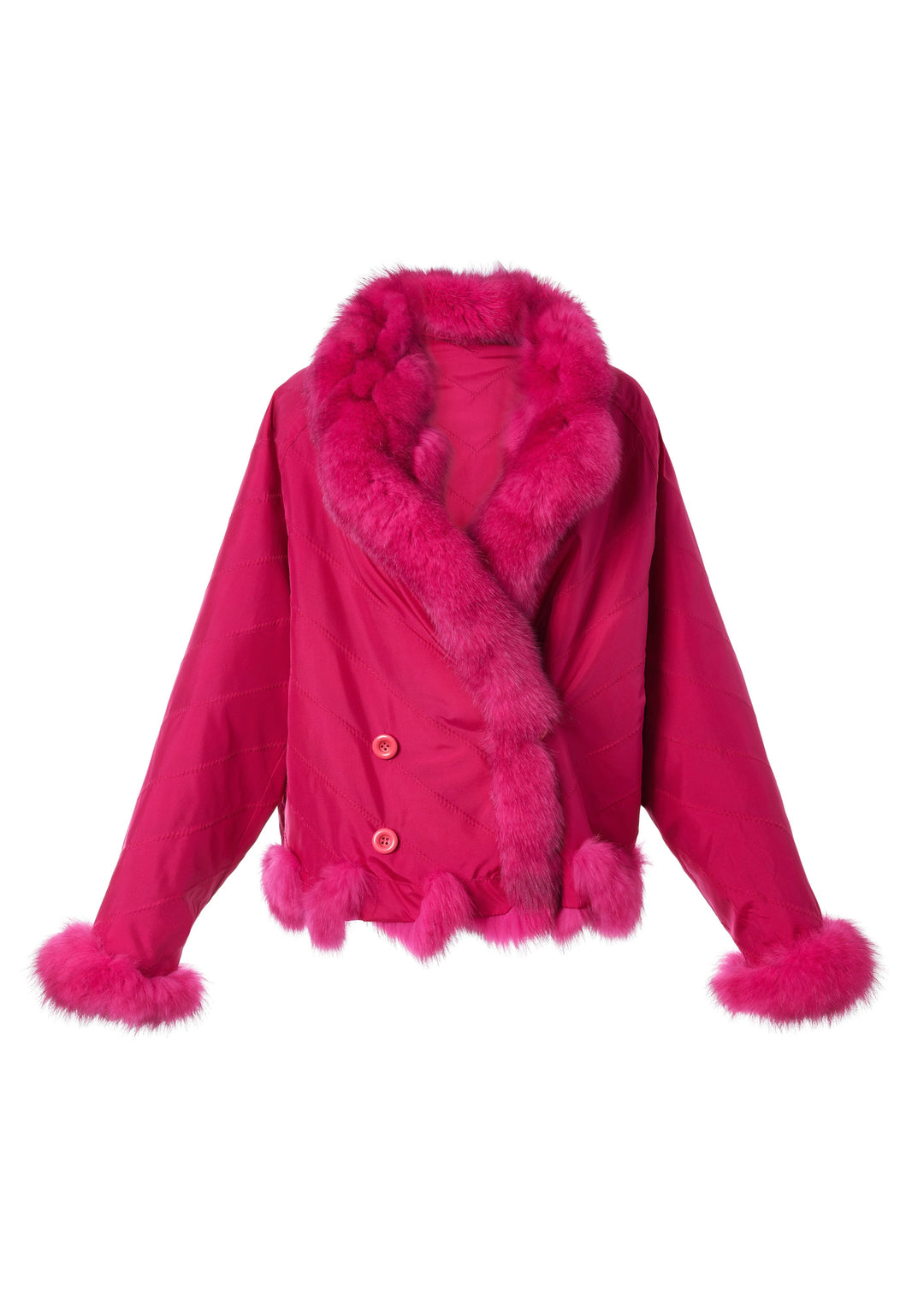 Diomi Reversible Bomber Jacket - Hot Pink available at Barbara Katz