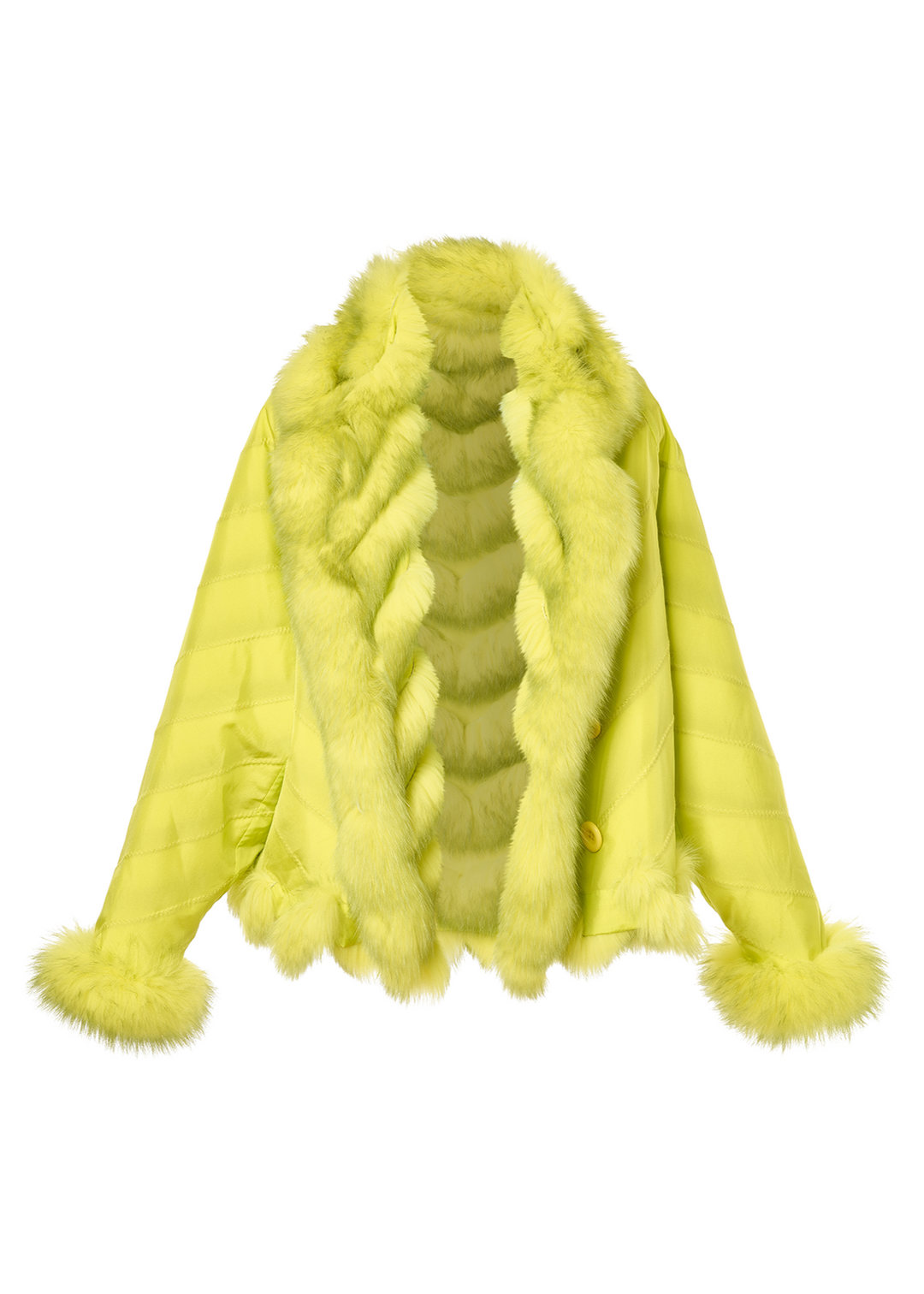 Diomi Reversible Bomber Jacket - Lime Green available at Barbara Katz
