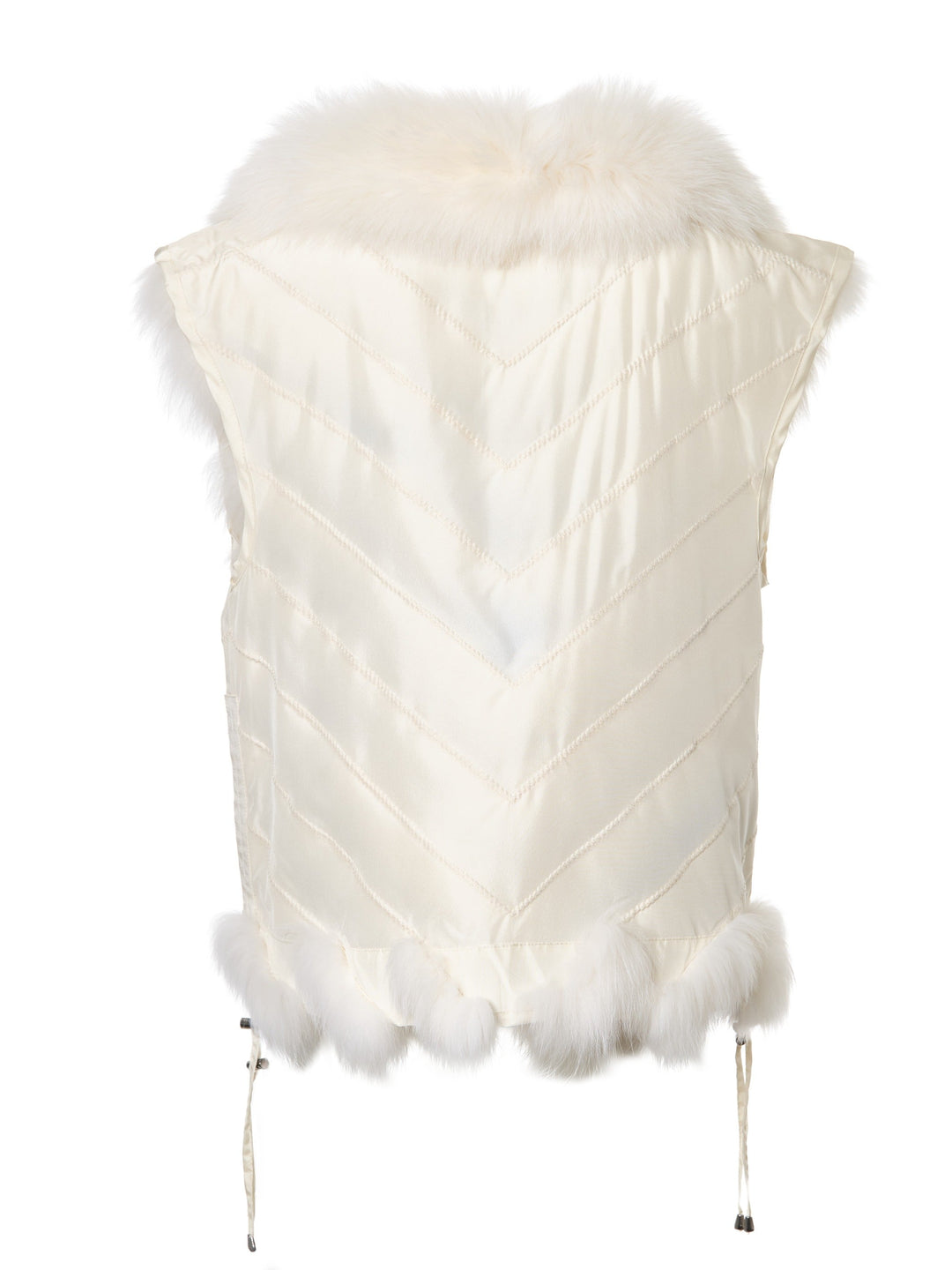 Diomi Silk Reversible Short Vest Soft in Arctic White available at Barbara Katz