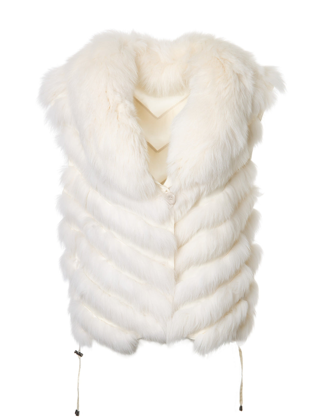 Diomi Silk Reversible Short Vest Soft in Arctic White available at Barbara Katz