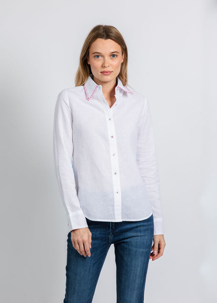 Dizzy-Lizzie Chesapeake Shirt in St. Tropez Print available at Barbara Katz