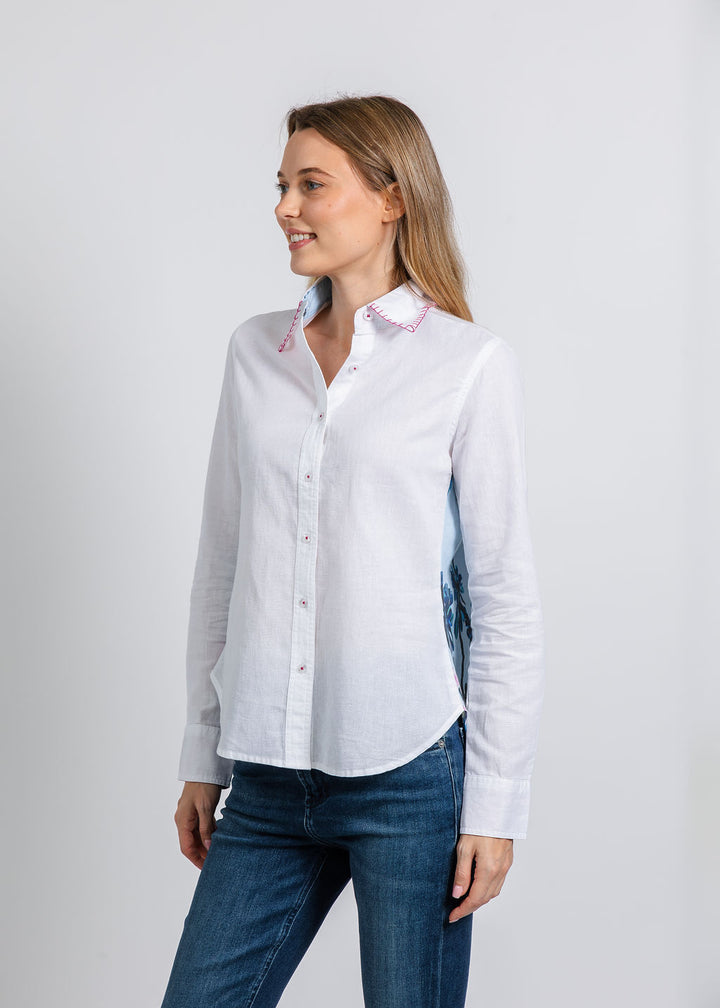 Dizzy-Lizzie Chesapeake Shirt in St. Tropez Print available at Barbara Katz