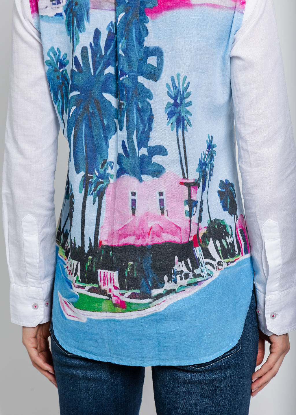 Dizzy-Lizzie Chesapeake Shirt in St. Tropez Print available at Barbara Katz