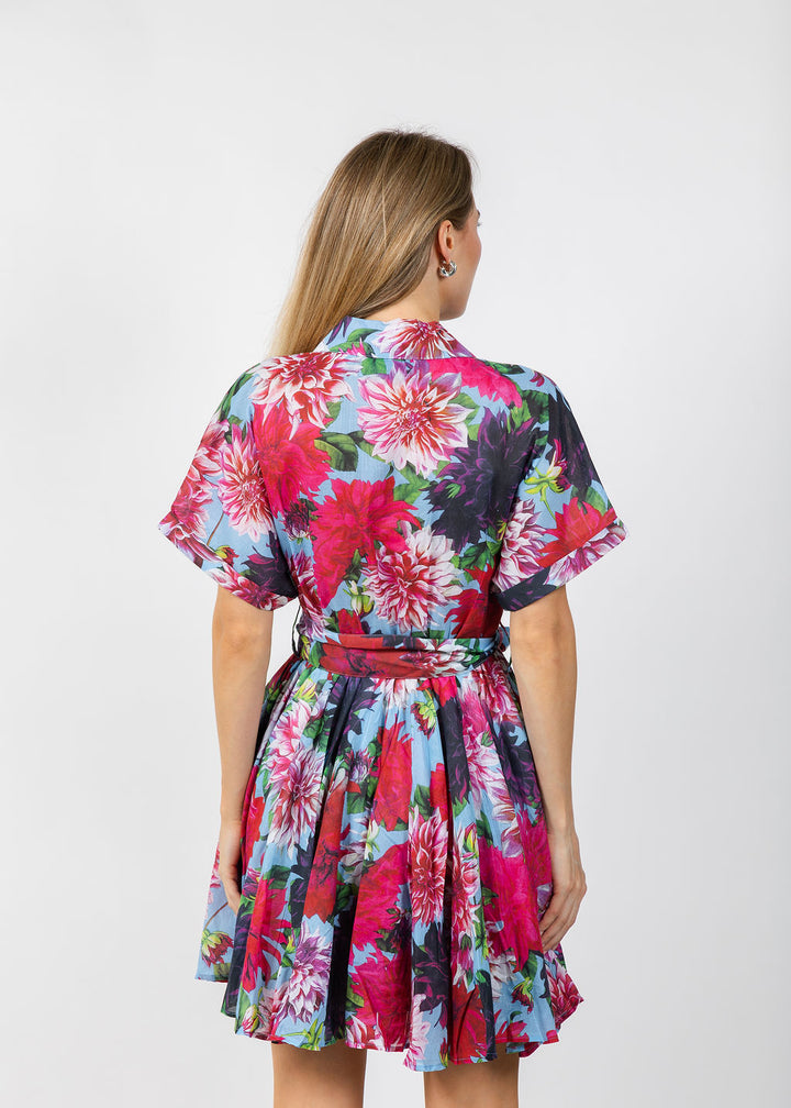 Dizzy-Lizzie Mini Mrs Maisel Dress - Floral Print available at Barbara Katz