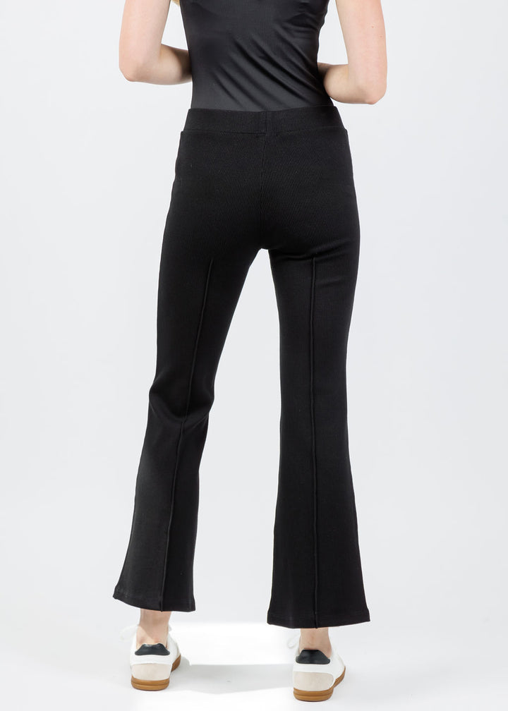 Donni The Rib Kick Flare Trousers in Jet available at Barbara Katz