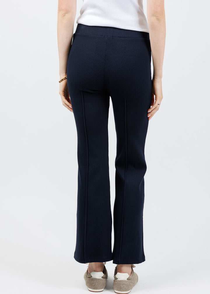 Donni The Rib Kick Flare Trousers in Navy available at Barbara Katz