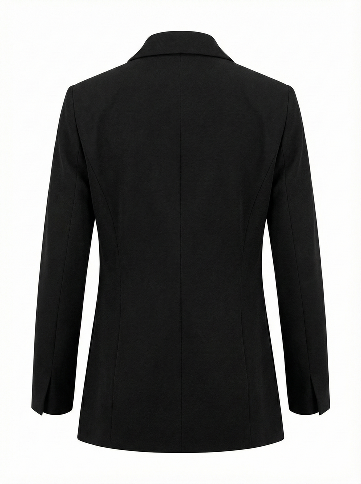 Adroit Atelier Drew Single-Breasted Asymmetrical Stretch Ponte Blazer in Black available at Barbara Katz