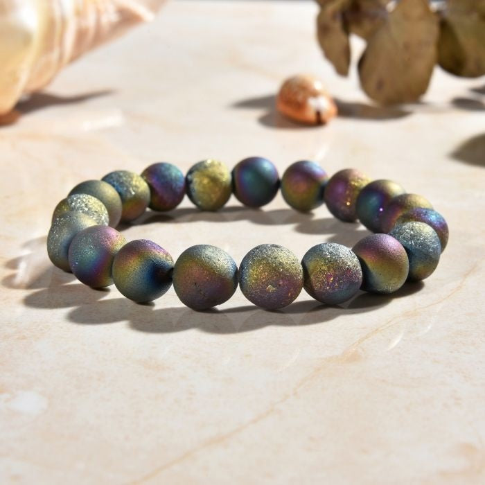 Druzy Agate Stretch Bracelet
