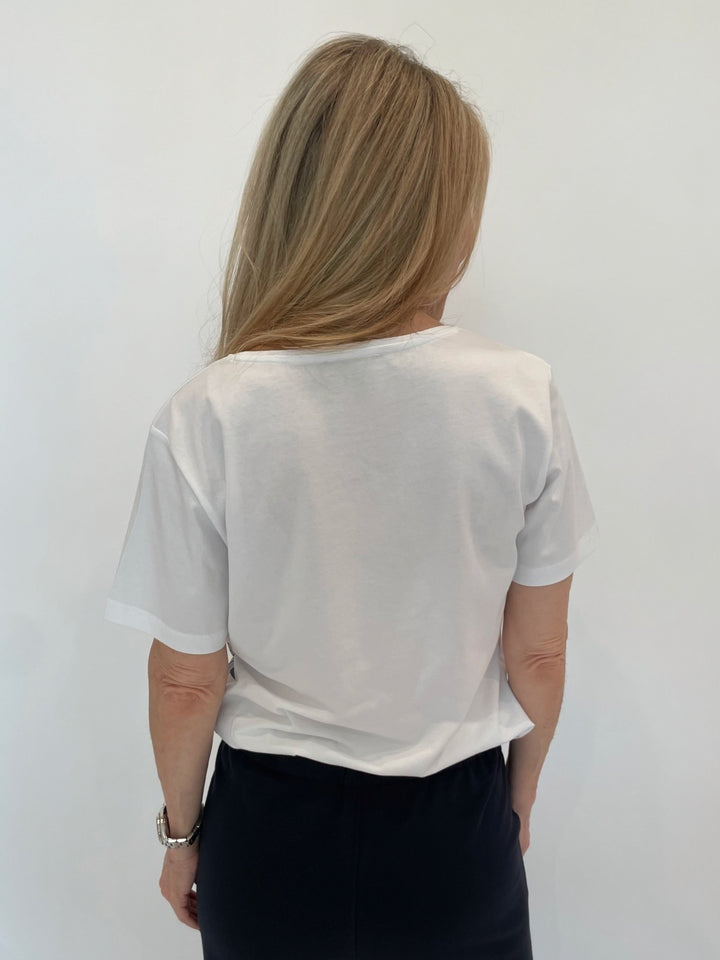 Margittes Graffic Tee in White available at Barbara Katz