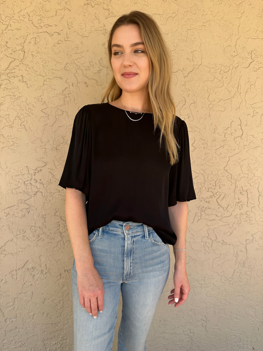 Velvet Desi Blouse - Black