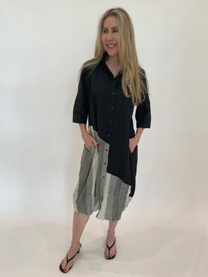Ozai N Ku Rosie Shirt Dress in Stripes available at Barbara Katz