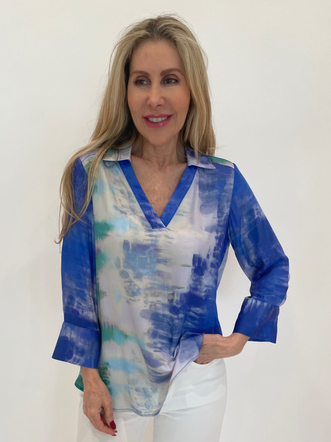 Bariloche Aquafiria Shirt in Multi available at Barbara Katz