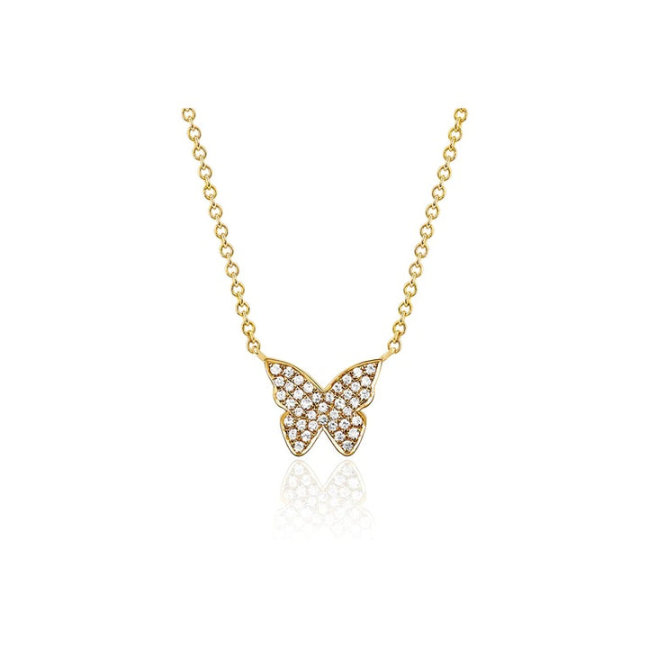 EF Collection Diamond Butterfly Necklace