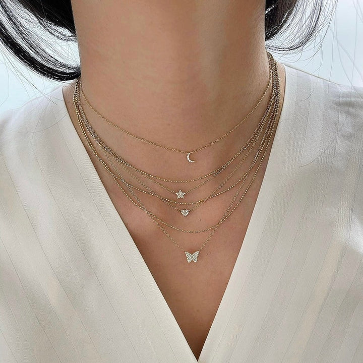 EF Collection Diamond Butterfly Necklace