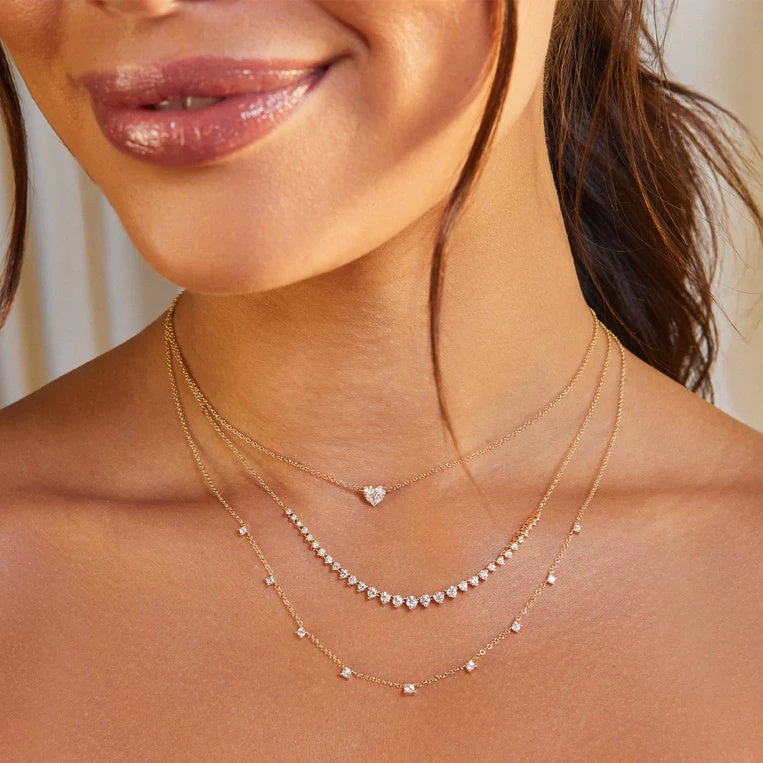 EF Collection Graduted Diamond Necklace