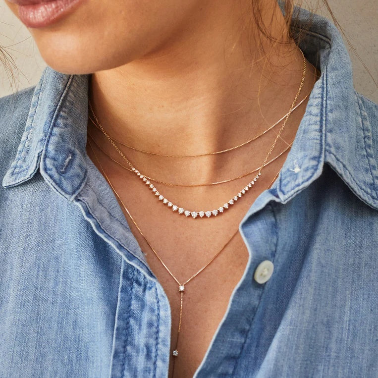 EF Collection Graduted Diamond Necklace