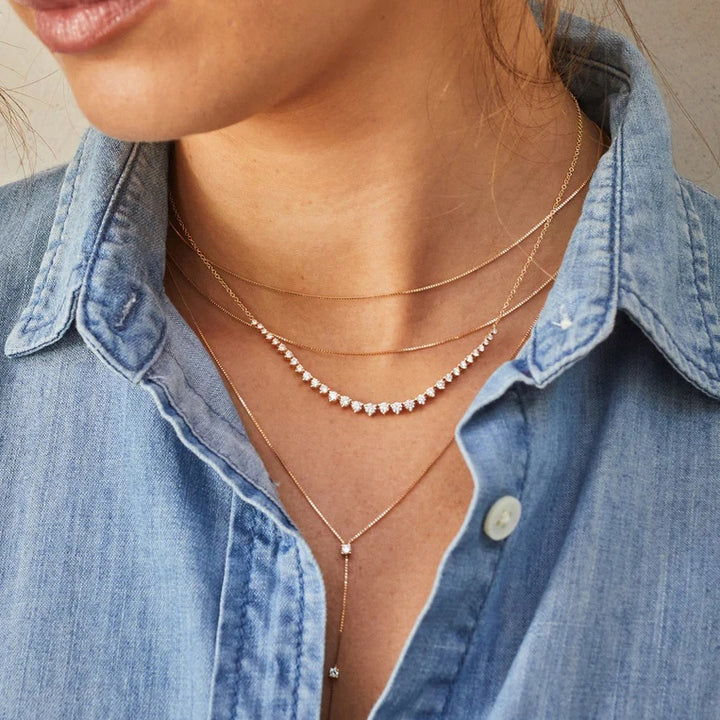 EF Collection Graduted Diamond Necklace