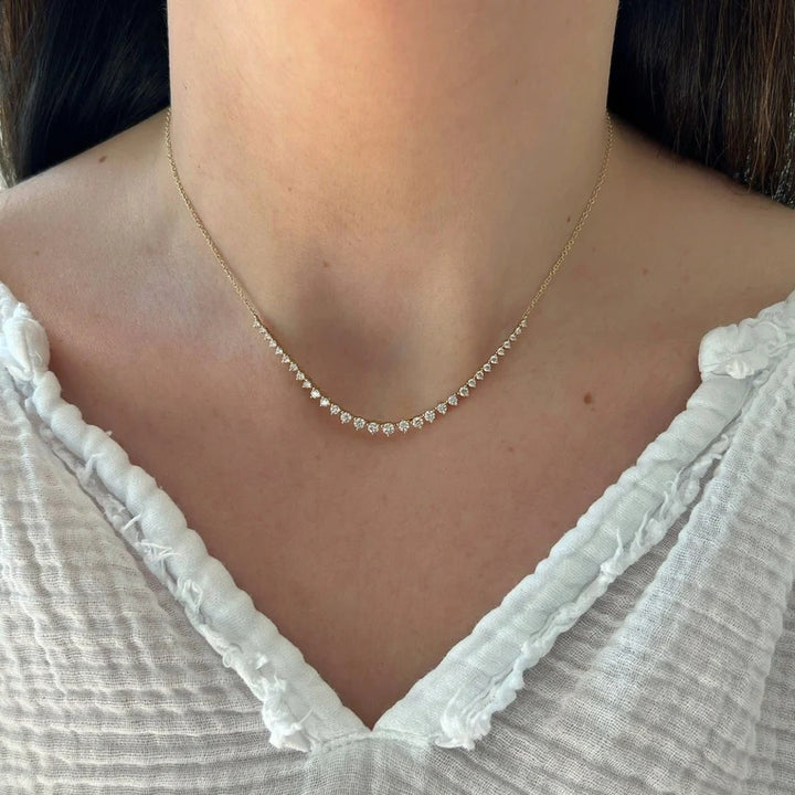 EF Collection Graduted Diamond Necklace