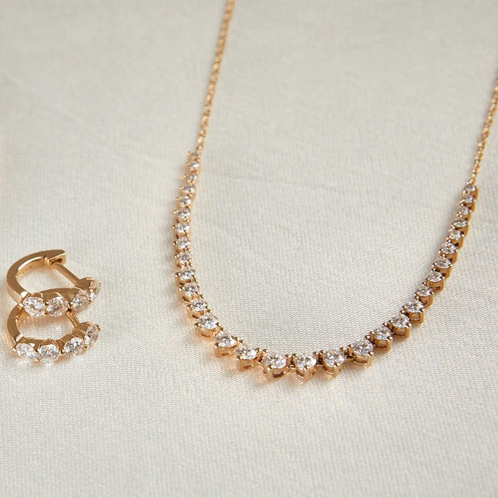 EF Collection Graduted Diamond Necklace