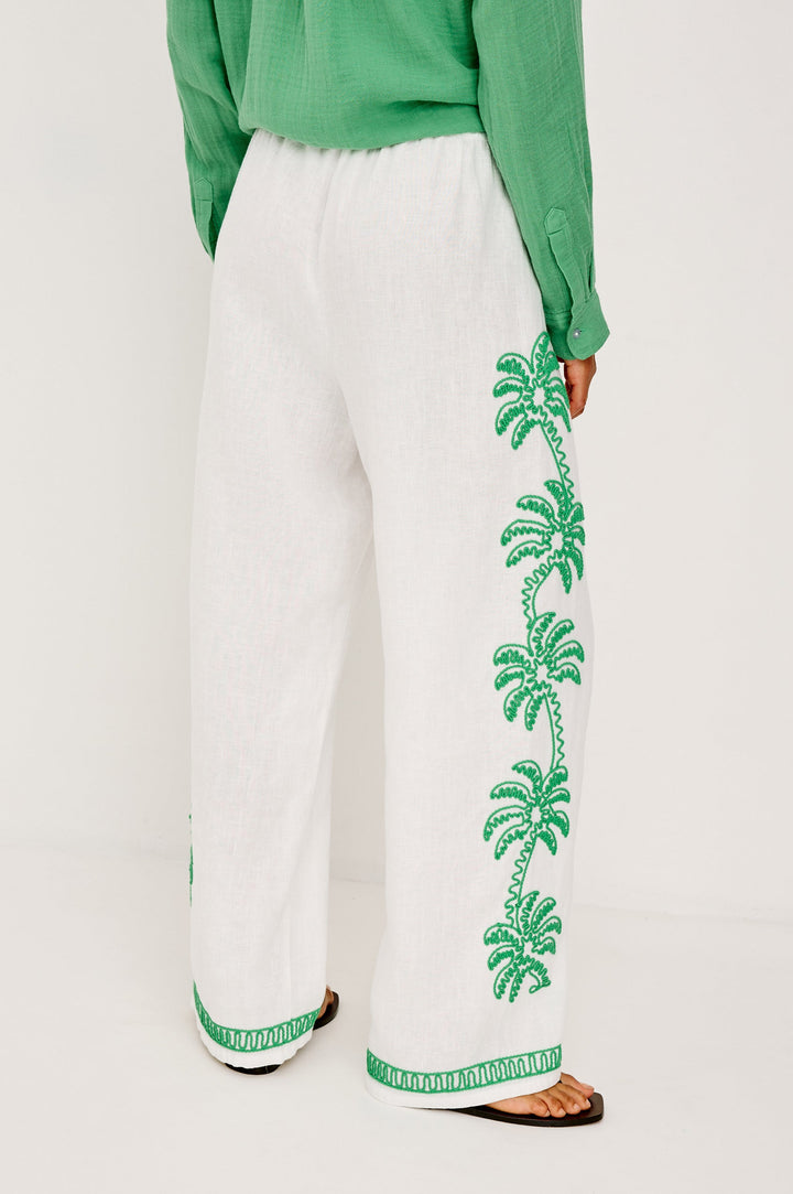 Rails Emmie Pants with Emerald Palms Embroidery available at Barbara Katz