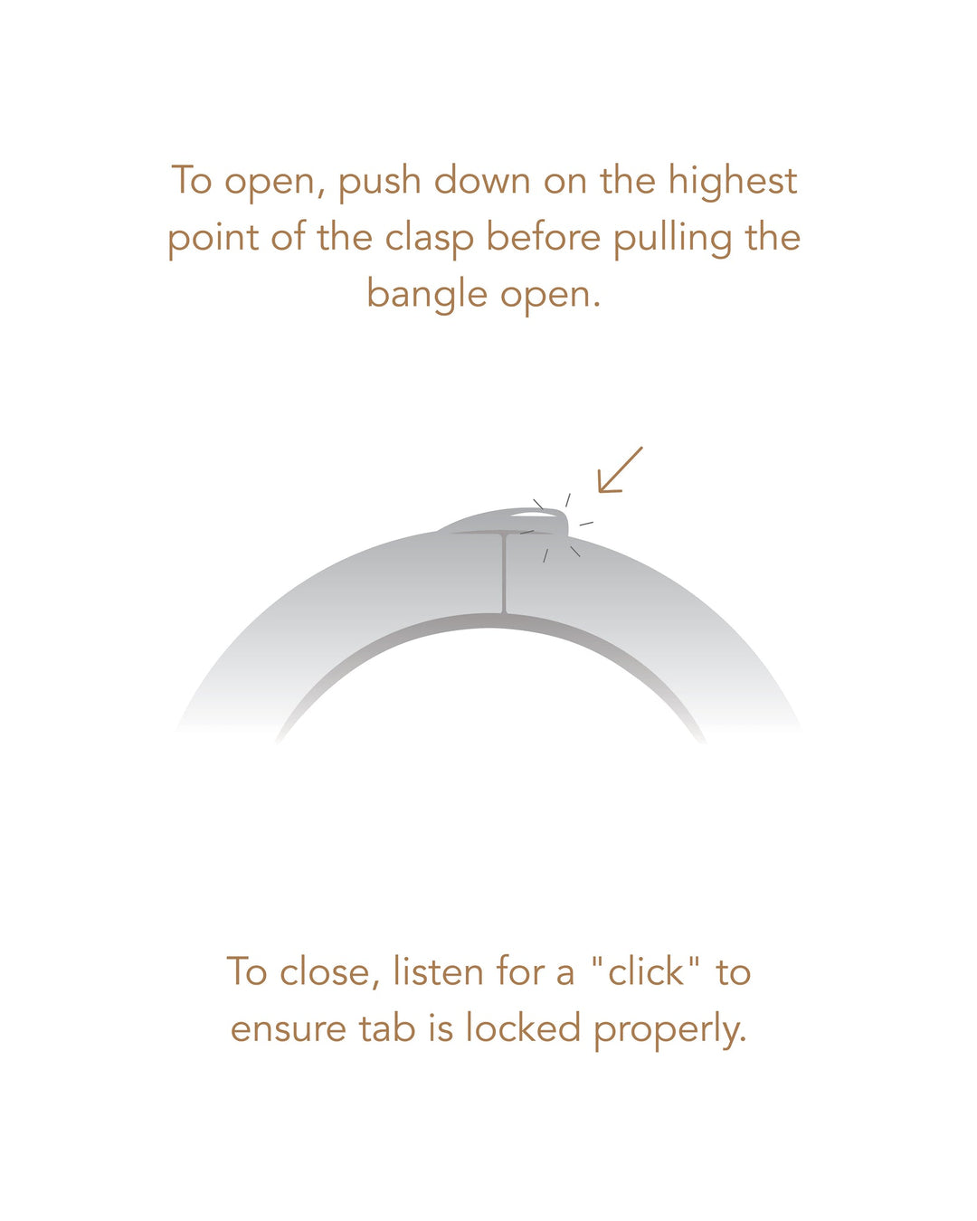 Jenny Bird Gia Bangle lock instruction