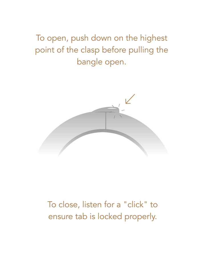 Jenny Bird Gia Bangle lock instruction