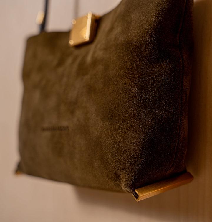 Daniella Lehavi Capri Clutch Bag in Rifle Green available at Barbara Katz