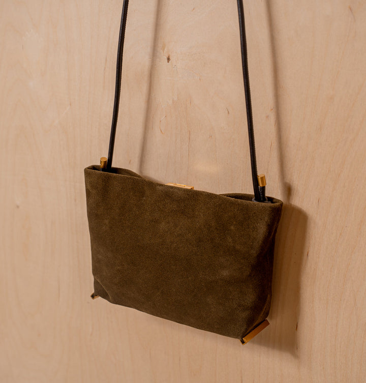 Daniella Lehavi Capri Clutch Bag in Rifle Green available at Barbara Katz