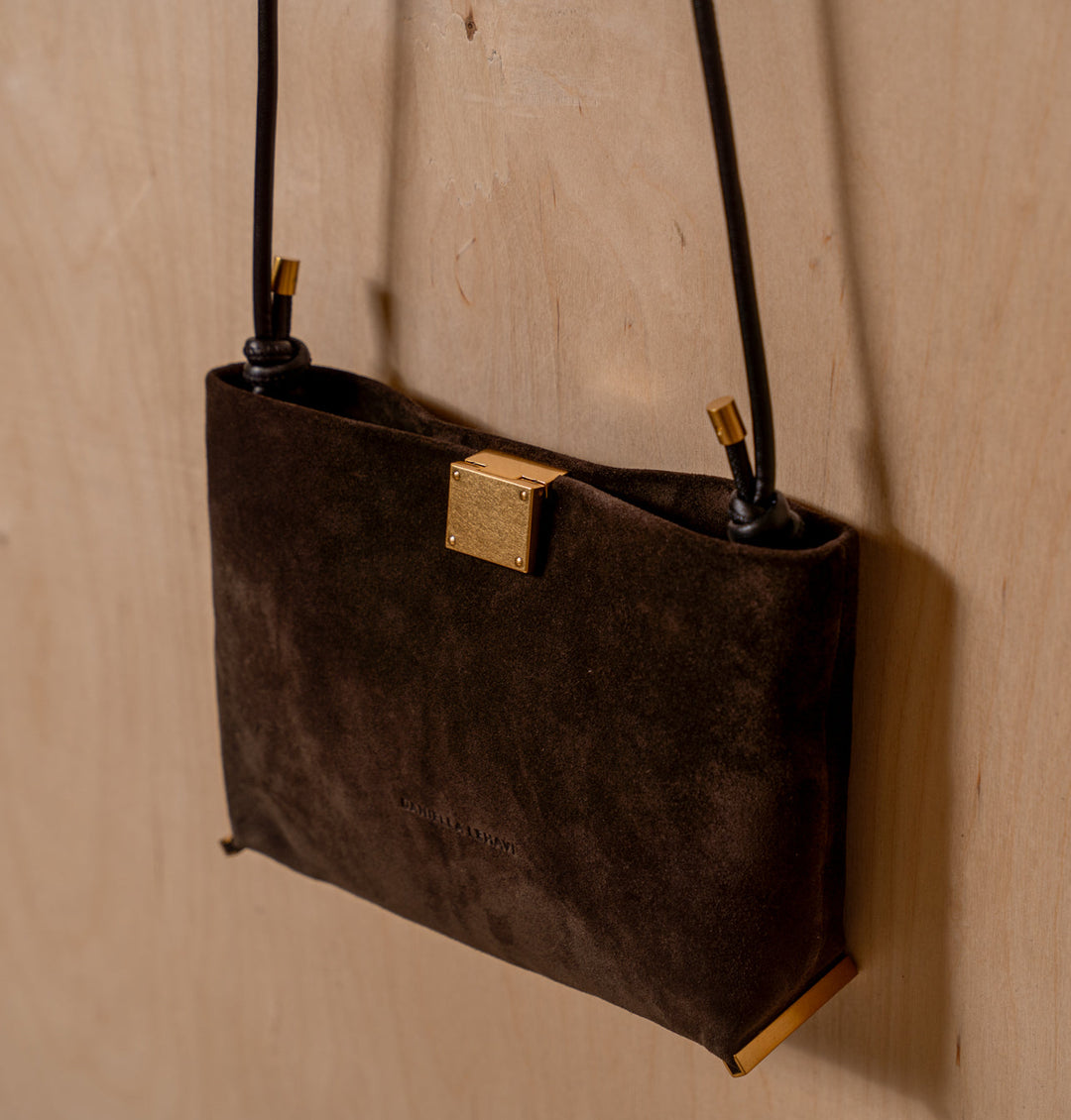 Daniella Lehavi Capri Clutch Bag in Chocolate available at Barbara Katz