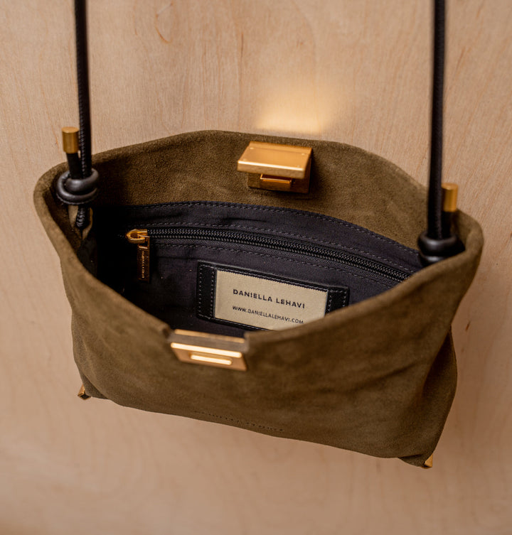 Daniella Lehavi Capri Clutch Bag in Rifle Green available at Barbara Katz