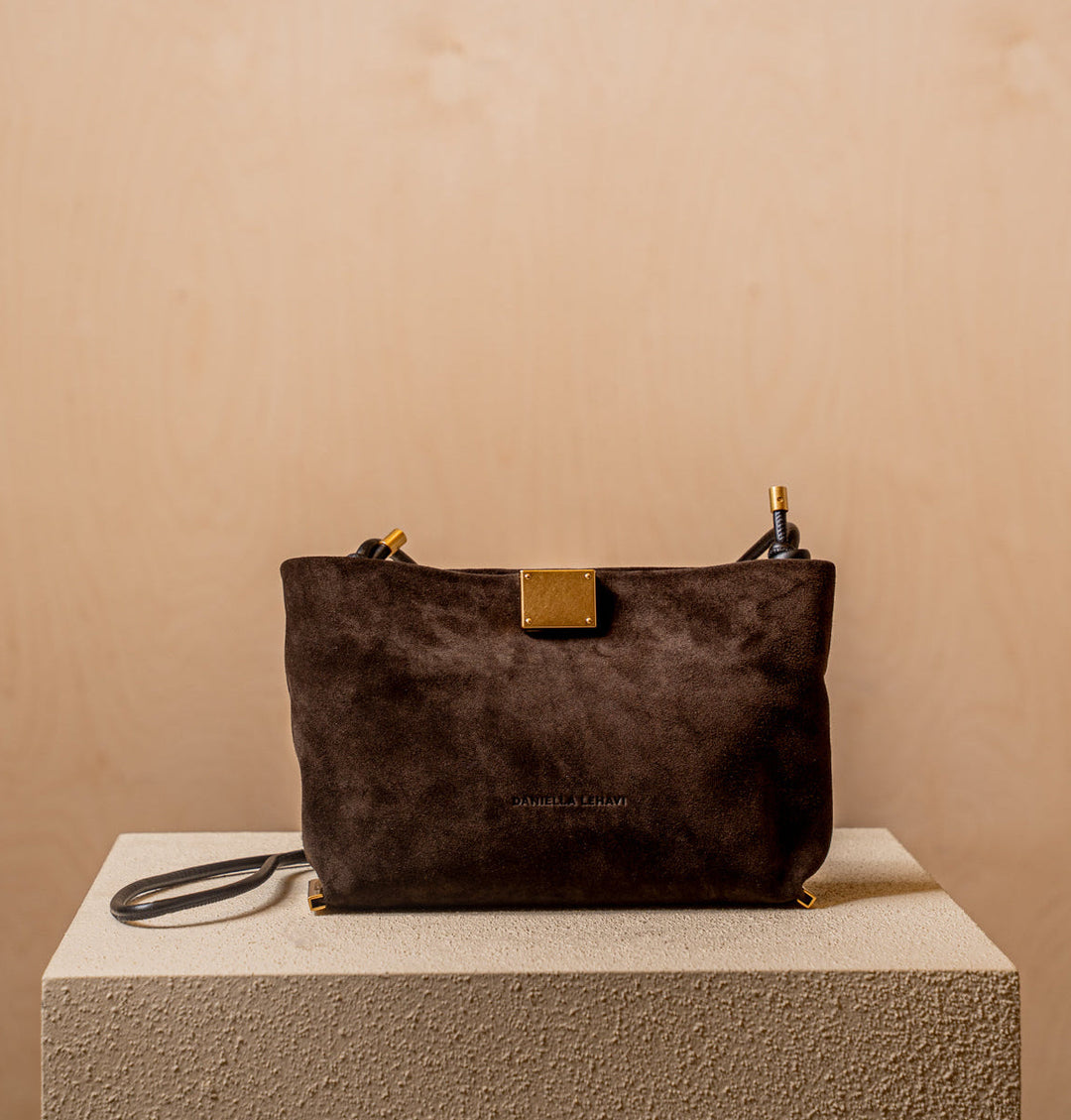 Daniella Lehavi Capri Clutch Bag in Chocolate available at Barbara Katz