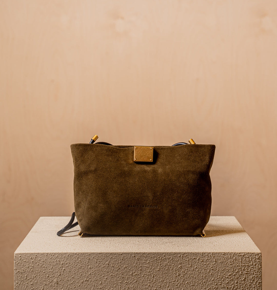 Daniella Lehavi Capri Clutch Bag in Rifle Green available at Barbara Katz