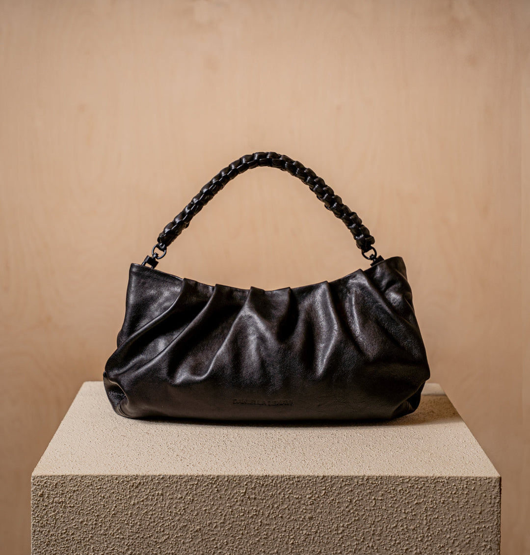 Daniella Lehavi Bali Braided Landscape Bag in Black available at Barbara Katz