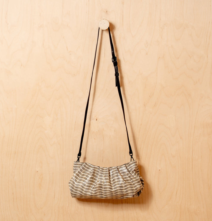 Daniella Lehavi Bali Braided Landscape Bag in Cream available at Barbara Katz