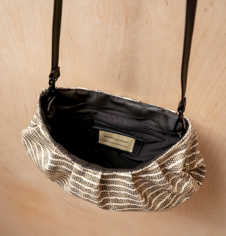 Daniella Lehavi Bali Braided Landscape Bag in Cream available at Barbara Katz