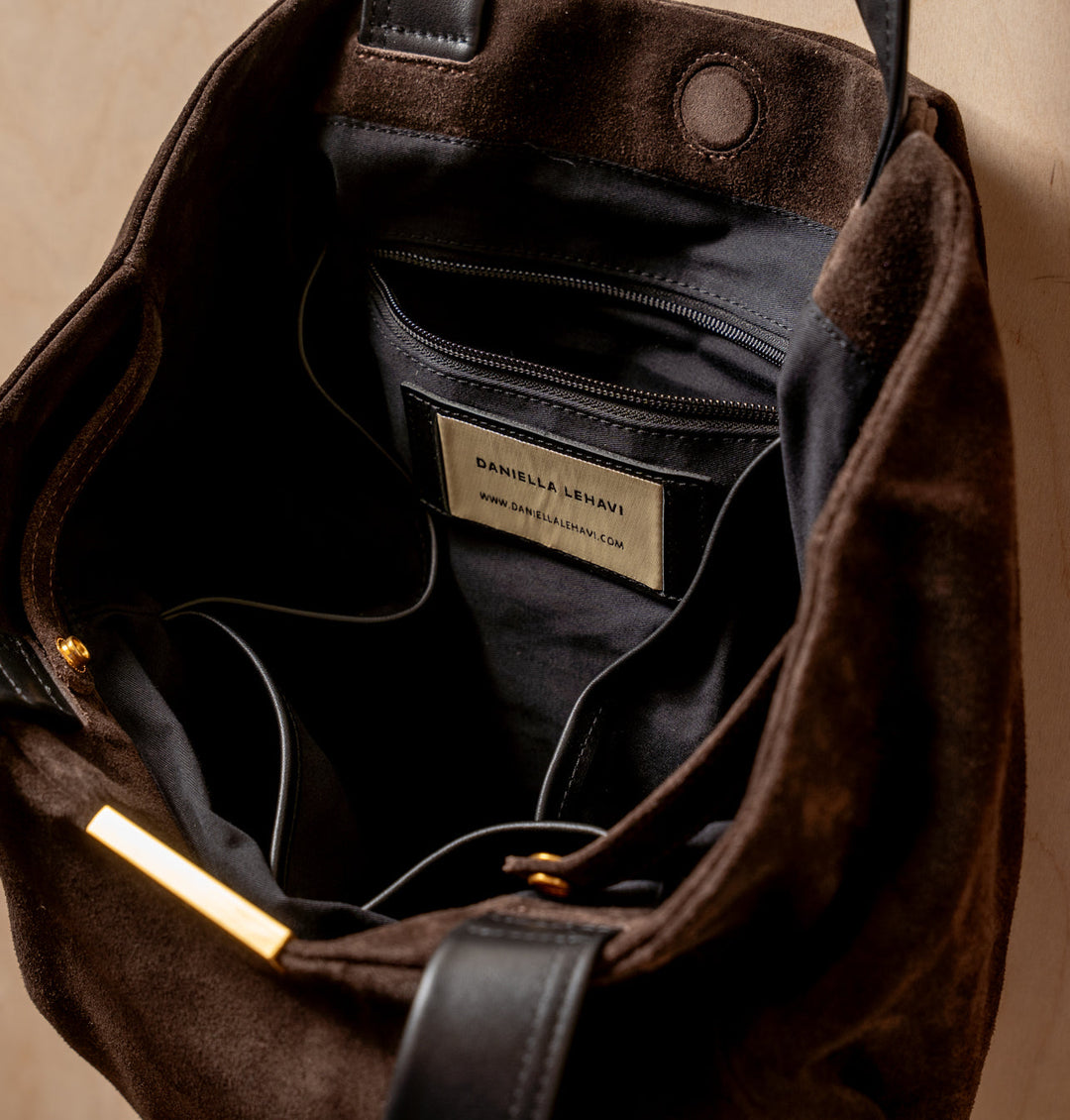 Daniella Lehavi Capri Tote Bag in Chocolate available at Barbara Katz