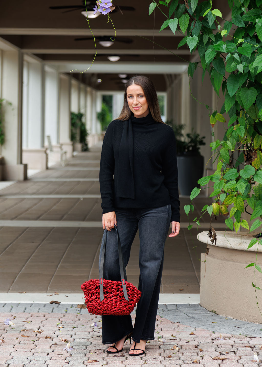 Alienina Bianca Bag in Red/Black available at Barbara Katz