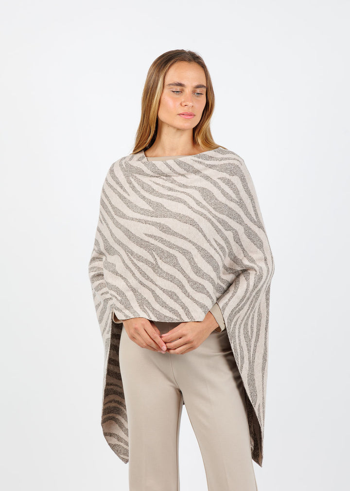 BK Effine Lurex Zebra Topper in Biscotti available at Barbara Katz