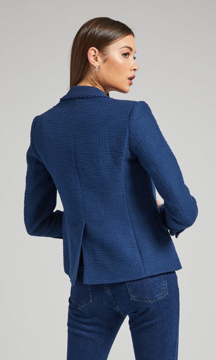 Eliza Tweed Blazer - Oxford Navy