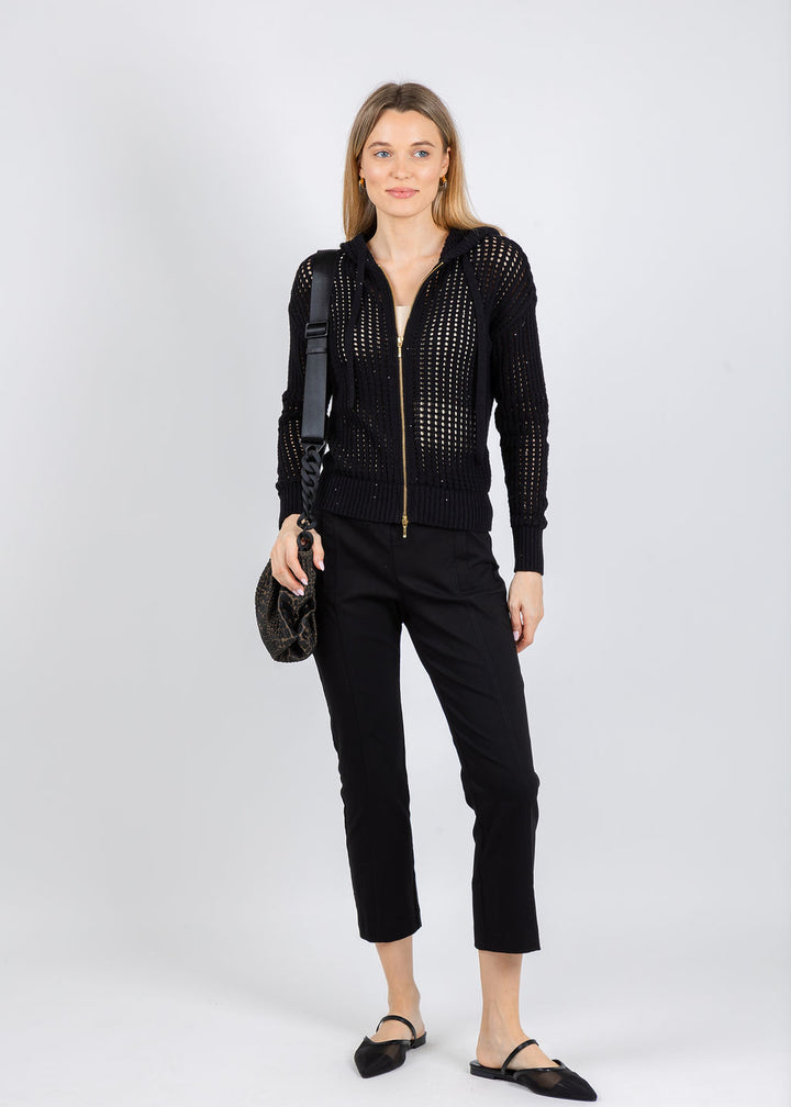 Elliott Lauren 25" Control Stretch Crop Pants in Black available at Barbara Katz