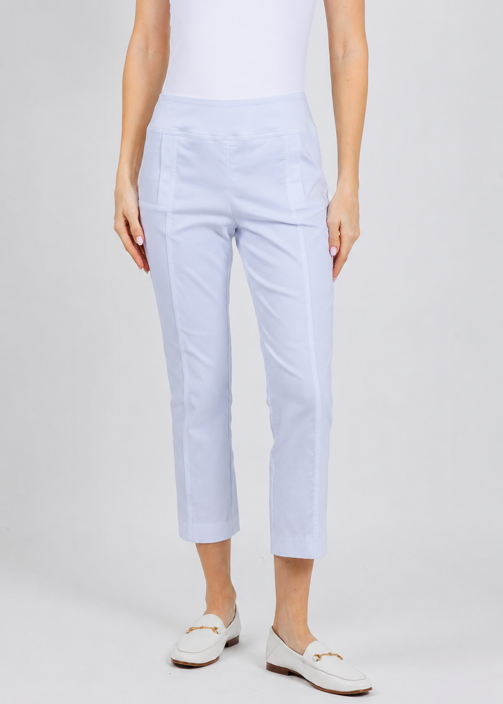 Elliott Lauren 25" Control Stretch Crop Pants in Frost available at Barbara Katz