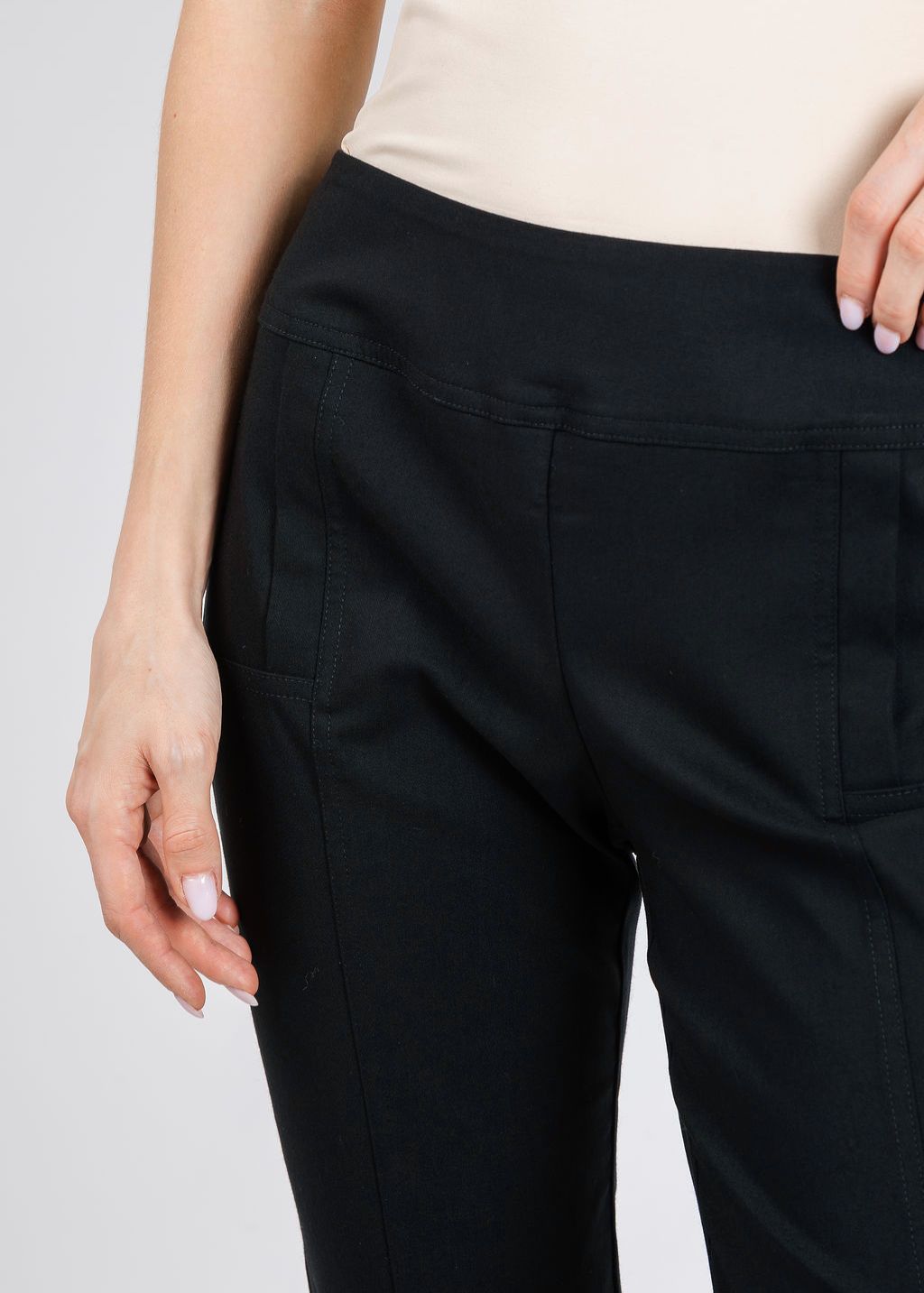 Elliott Lauren 25" Control Stretch Crop Pants in Navy available at Barbara Katz