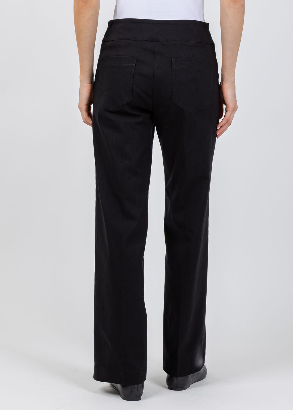Elliott Lauren 30" Control Stretch Wide Leg Pants in Black available at Barbara Katz